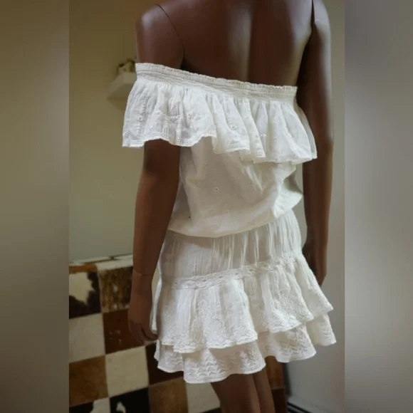 JOIE KOLDA One-Shoulder Cotton Dress White Size Xs Send OFFERS - Picture 2 of 9